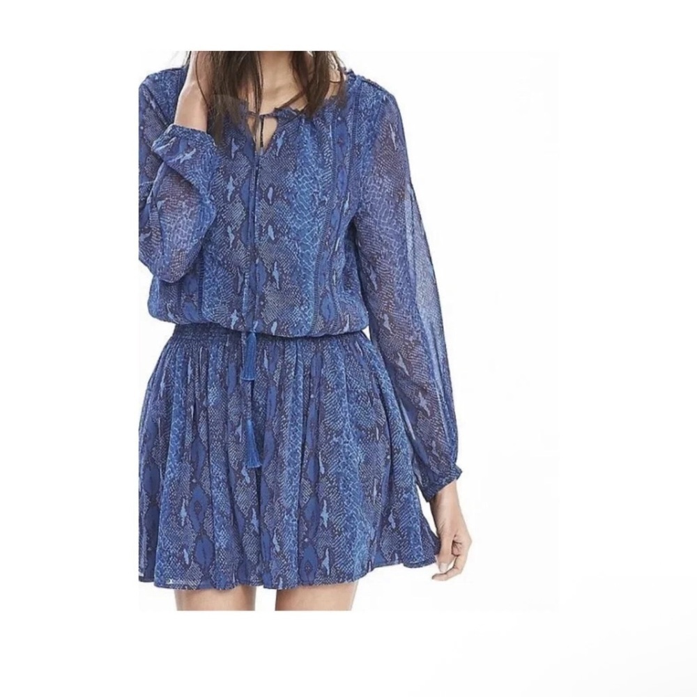 Banana Republic Snake Print Blue and black Women's Dress Size XS